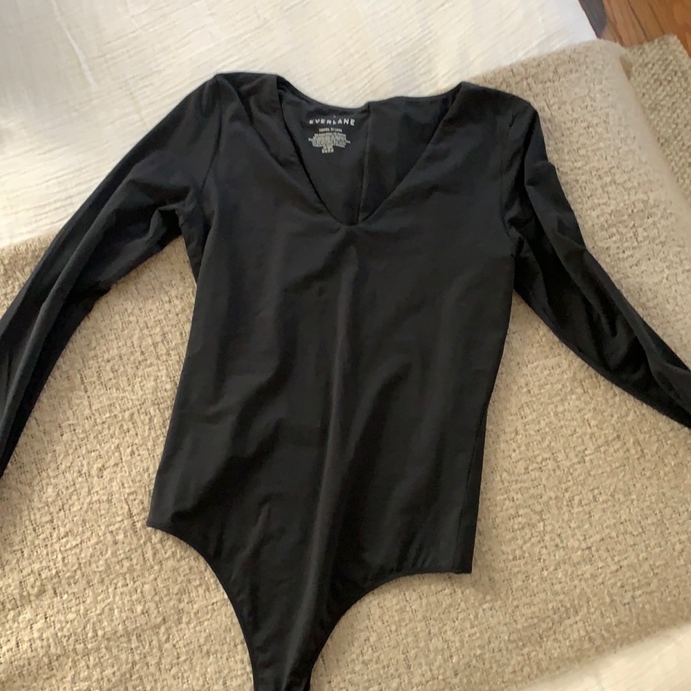 Everlane black long sleeve body suit